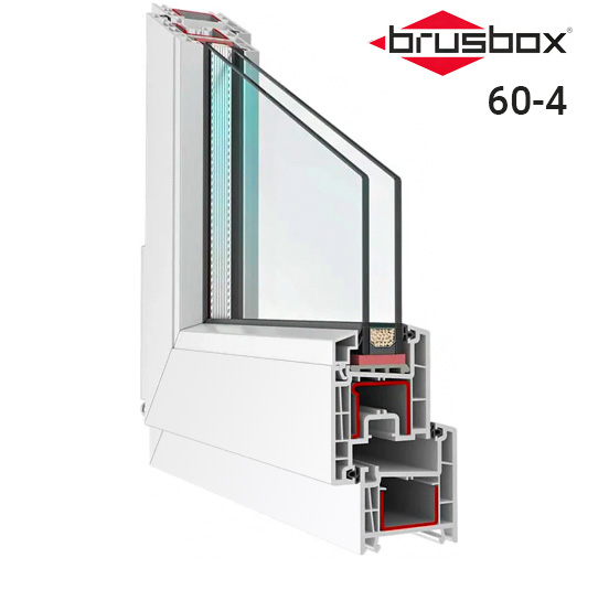 Пластиковый оконный профиль Brusbox 60-4
