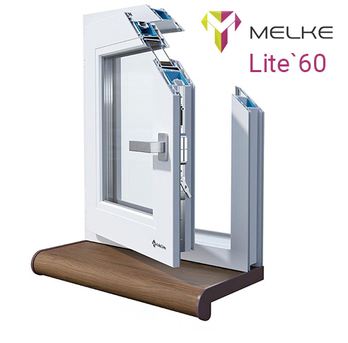 Пластиковый оконный профиль Melke Lite 60 (Мелке Лайт 60)