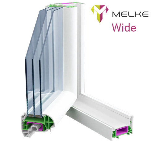 Пластиковый оконный профиль Melke Wide (Мелке Вайд)